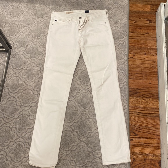 Adriano Goldschmied 27R white denim jeans “The Stevie” Slim Straight - Picture 3 of 4